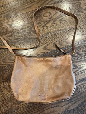 American Leather Tan Leather Crossbody Bag
